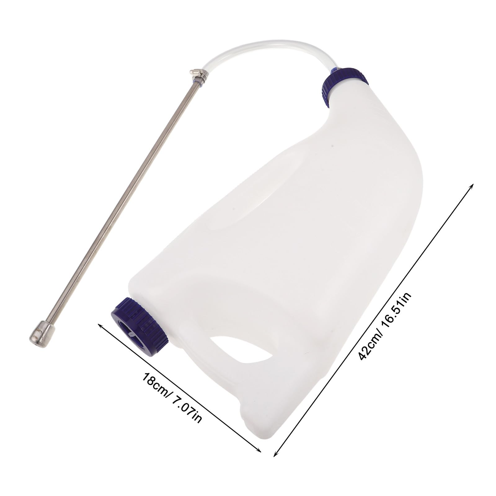 Gatuida Biberon pour veaux : biberon de lait de remplacement pour brebis de 4 L, abreuvoir pour veaux, accessoire d’alimentation pour bétail et vaches.