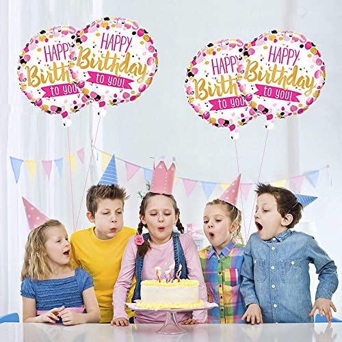Image of AMFIN Birthday Balloons for Decoration /Happy Birthday Decoration /Birthday Foil Balloon /Round Balloons for Decoration /Foil Balloon Happy Birthday - Pack of 7