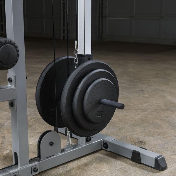 Image of Body-Solid (GLM85B Pro LAT Machine Sculpt a Stronger, Space-Saving and Back Exercise Weight Machine Home Gym Equipment