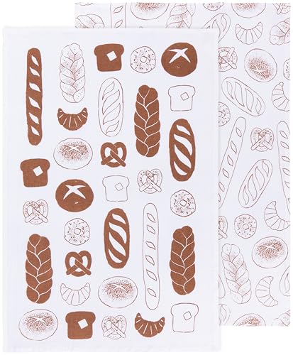 Image of Now Designs Boulangerie Cotton Floursack Dishtowels 20 x 30in Set of 2