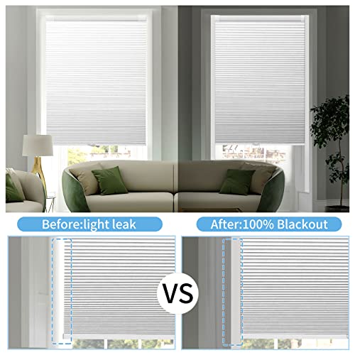 Milin 100% Blackout Pvc Light Blockers For Window Shades And Blinds, Blocking Strips Along Two Sides Of Windows For Bedroom Nursery, 58.5 Inch Light Blocking Strips - Silver, 2Pcs #TOP2
