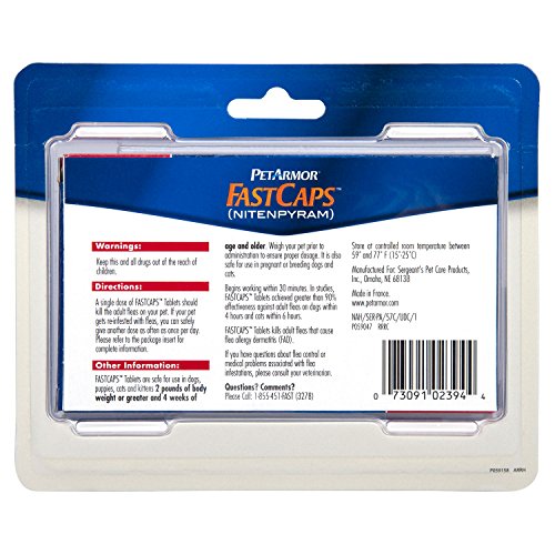 PetArmor FastCaps (nitenpyram) Oral Flea Control Medication, 25 lbs and Over, 6 count - Thumbnail 7