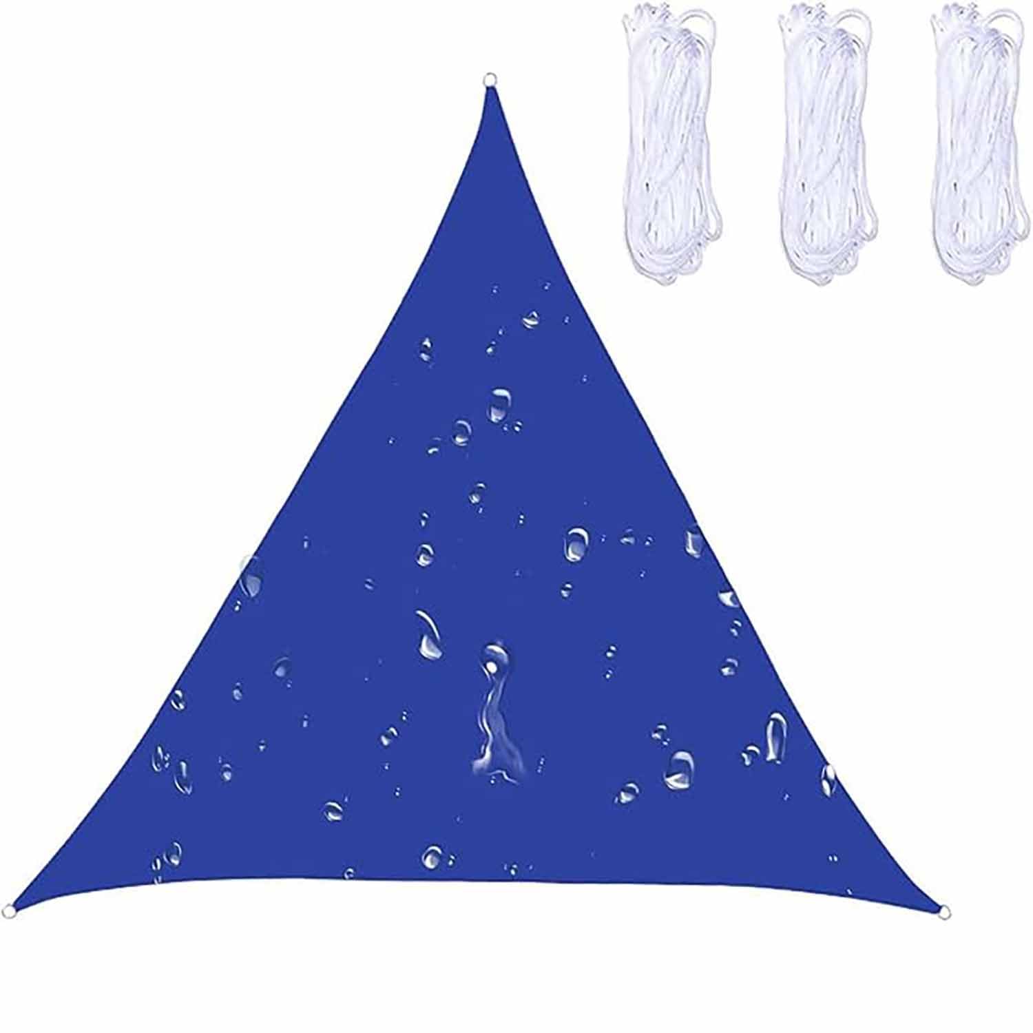 Voile d'ombrage imperméable triangulaire 4x4x4m pour protection terrasse