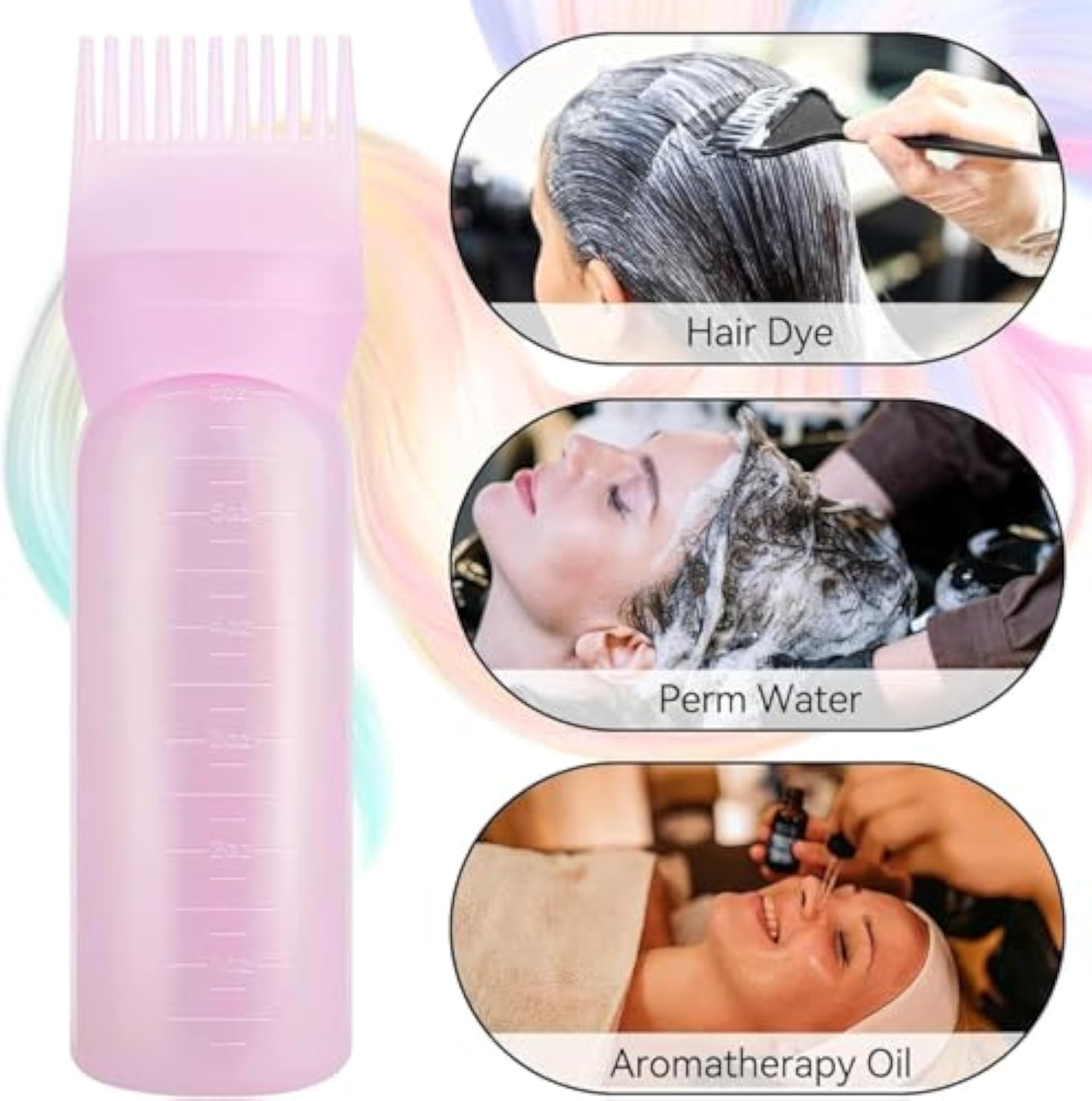 Hair Oil Applicator Bottle with Comb for Scalp Treatment