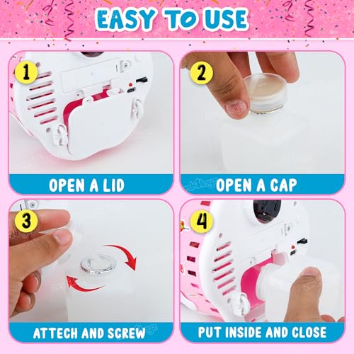 Image of Zest 4 Toyz Bubble Cake Toy for Kids Bubble Machine with Colorful Lights & Stickers Rechargeable Bubble Blower Sings Happy Birthday Song Gift for Boys and Girls Age 3+ Multicolor