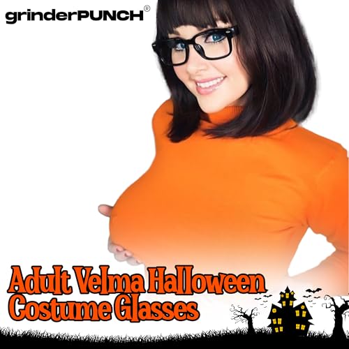 grinderPUNCH Retro NERD Geek Oversized BLACK Framed Clear Lens Eye Glasses for Men Women4