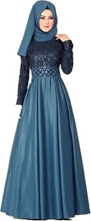 Muslim Dresses for Women Long Dress Long Sleeve Women Abaya Dress Lace Islamic National Robe