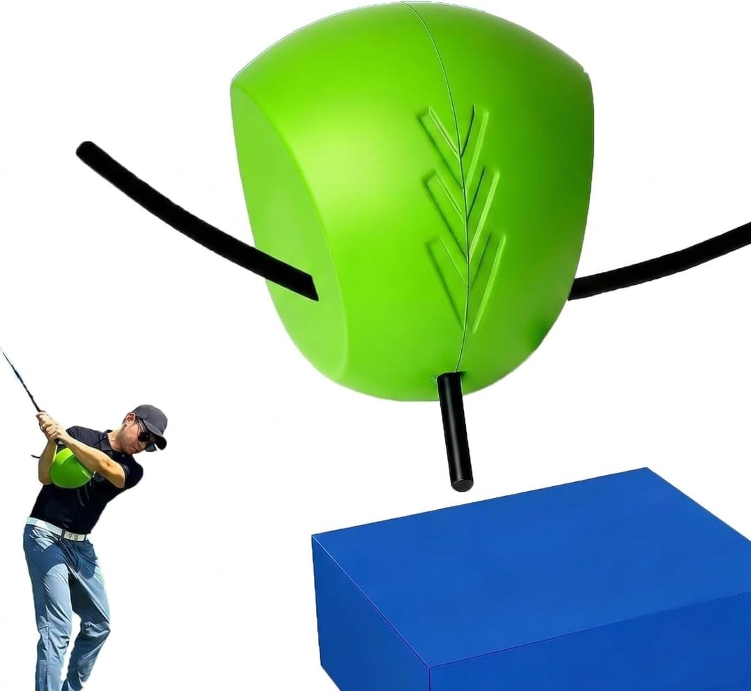 HoldOneLight Ayuda de entrenamiento de swing de golf, pelota de entrenamiento de golf, cabezal de varilla de alineación único, ayuda a entrenar la mecánica de swing adecuada, estructura del brazo