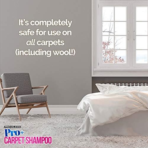 Pro-Kleen Pro+ Carpet Shampoo and Upholstery Cleaning Solution  4 in 1 Concentrate  Pet Carpet Cleaner with Odour Removal Suitable for All Machines 5L (Spring Bloom)