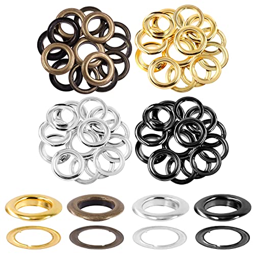 Œillets épais en métal 25 mm Hilitchi, assortiment quincaillerie pour bâche