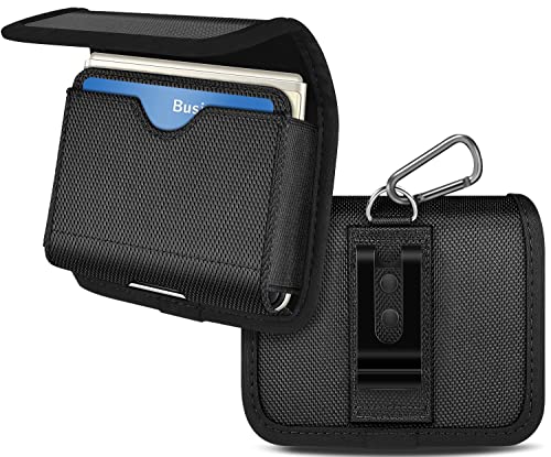 COANJIUO Metal Belt Clip Phone Case for Samsung Galaxy Z Flip Holster, Samsung Galaxy Z Flip 3 Holster Galaxy Z Flip 3 5G, Motorola Razr 5G Holster, Moto Razr 2019 with Card Slot Nylon Pouch