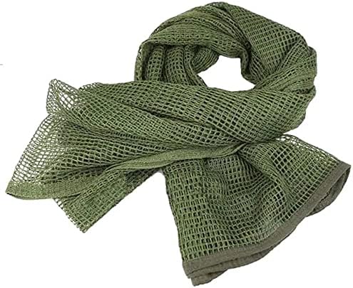 LOOGU Tactical Mesh Net Camo Scarf for Wargame,Sports & Other Outdoor Activities (Green)