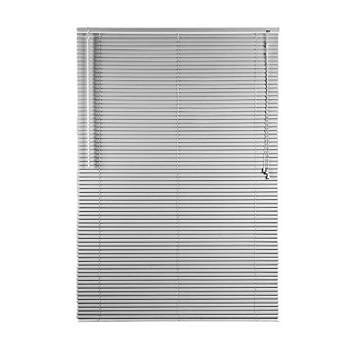 CONCEPT DECOR Tenda Veneziana in PVC Oscurante Dimensioni 90 x 162 Cm, Perfetta per Ufficio, Studio, Cucina, Bagno e Soggiorno (Grigio, 90 x 162 Cm)