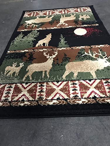 Carpet King Cabin Style Area Rug Big Bass Fish Country Lodge Design 382 (2 Feet X 3 Feet 2 Inch) #TOP3