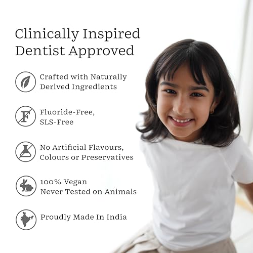 Image of Clockwork Kids Toothpaste with 5% HydroXy (Nano-Hydroxyapatite + Xylitol) | Enamel Repair & Cavity Protection | Fluoride Free, SLS Free | Orange Vanilla 80g | Pack of 3