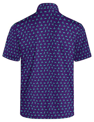 Funny Mens Golf Shirt Moisture Wicking Quick Dry Print Performance Short Sleeve Collared Polo Shirts for Men2