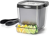 Vista 1 de OXO Good Grips - Cubeta de pared doble con pinzas y charola