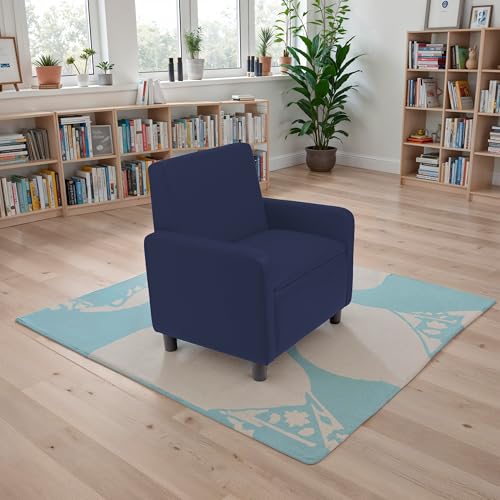 Image of FDP Kid Comfort Collective Modular Club Chair with Arms - Navy