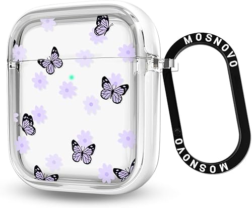 Miniatura 369 de MOSNOVO Funda protectora transparente para AirPods Pro 3, con anillo de metal duro de lujo de doble capa a prueba de golpes, diseñado para AirPods