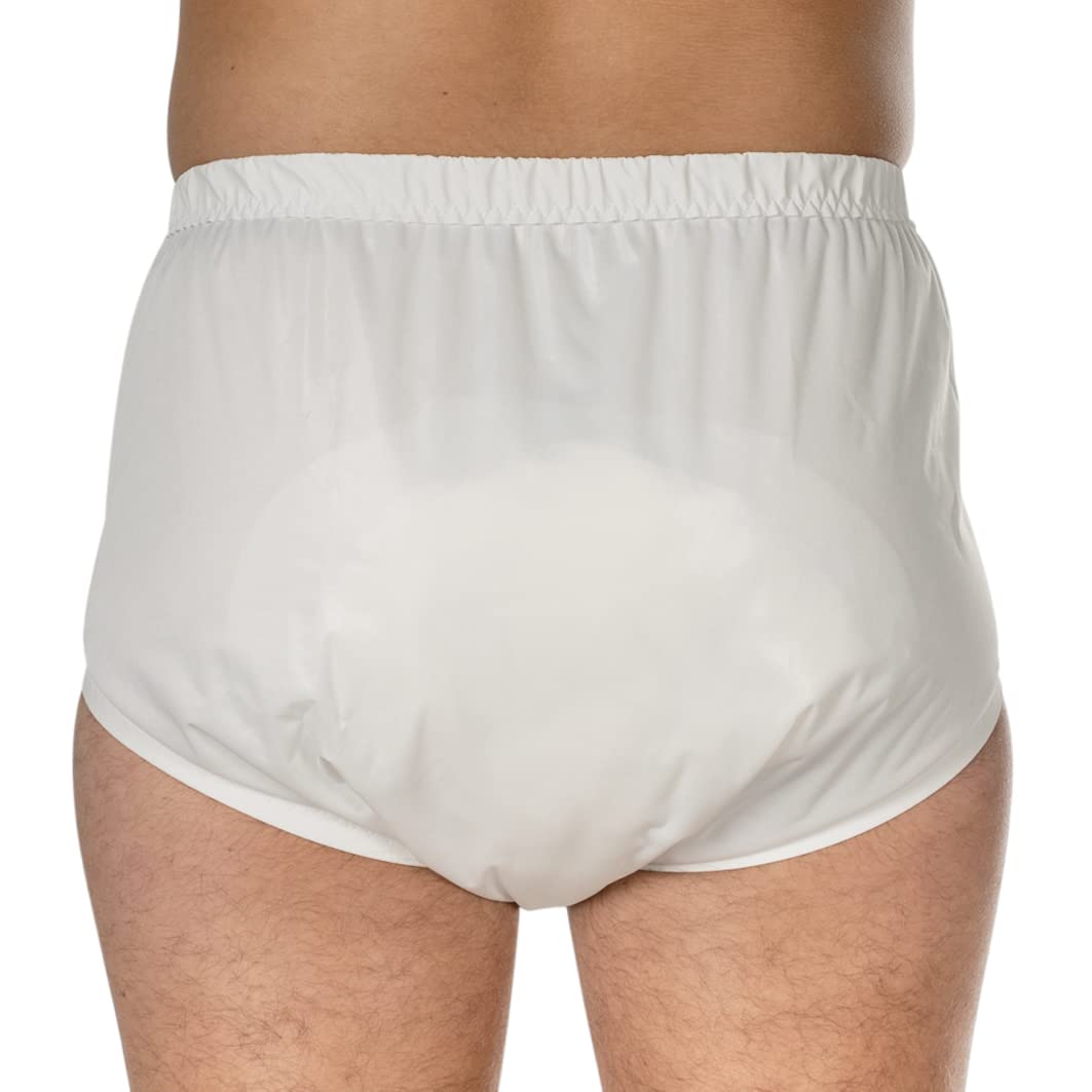 Suprima 1288 001 majtki z poliuretanu, kolor biały, do średnich i ciężkich nietrzymania moczu (Unisex L)