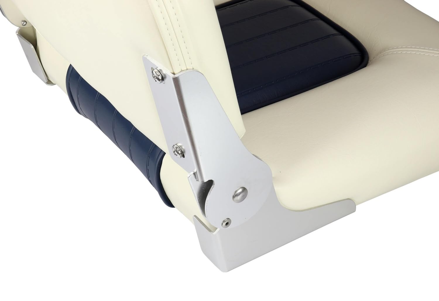ALLPA Siège de bateau pliant Coach Premium | Chaise résistante aux intempéries et imperméable pour bateaux et pêcheurs - Blanc bleu