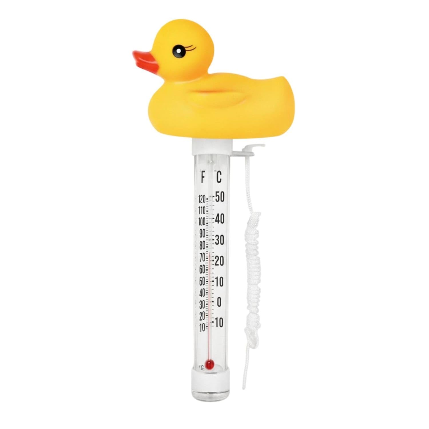 Two-scaleScale Floating Water Thermometer with Tether Accurate Duck Thermometer Easy-to-Read Cute for Baby, Toddlers, Bathtub, Swimming Pool, Hot Tub, -10-50-image-35