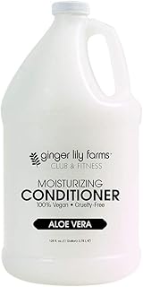 Ginger Lily Farms Club & Fitness Aloe Vera Moisturizing Conditioner, 100% Vegan, Paraben, Sulfate, Phosphate, Gluten & Cruelty-Free, 1 Gallon