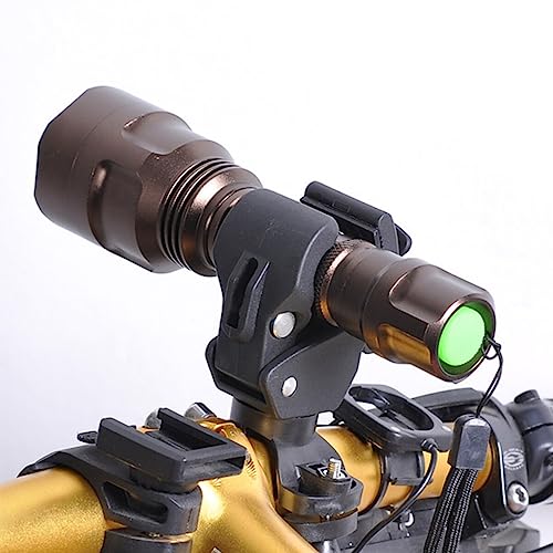 DOITOOL 2pcs Bike Flashlight Holder Handlebar Clamp Universal Bike Light Mount for Cycling 360 Degree Rotatable