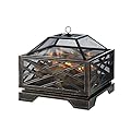 Pleasant Hearth Martin Extra Deep Wood Burning Fire Pit, 26-Inch