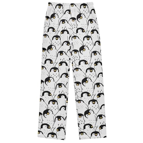 Boy's Lounge Pants Naive Penguin Kids Jogger Pants Elastic Waist Long Bottoms with Pockets 6-14 Years
