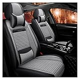 YSQOFDNFD Protector Asiento Coches Fundas De Asiento De Coche De Lino para A6 4f A4 A3 A5 Q3 Q5 Q2 Funda De Asiento(Gris,Luxury)