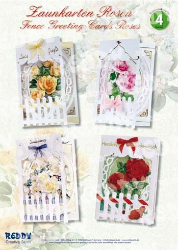 Preisvergleich Produktbild Reddycards Zaunkarten Blumenbouquets weiß, A6 Set