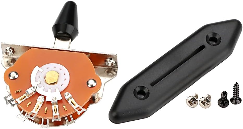 5-Way Pickup Selector Blade Switch With Cap And Plate For Electric Guitar Parts