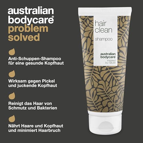 Anti Schuppen Shampoo mit Teebaumöl 200 ml | 100% Vegan | Shampoo für Trockene & Juckende Kopfhaut | Kopfhautpflege bei Schuppenflechte Kopfhaut, Neurodermitis & Pickeln auf der Kopfhaut