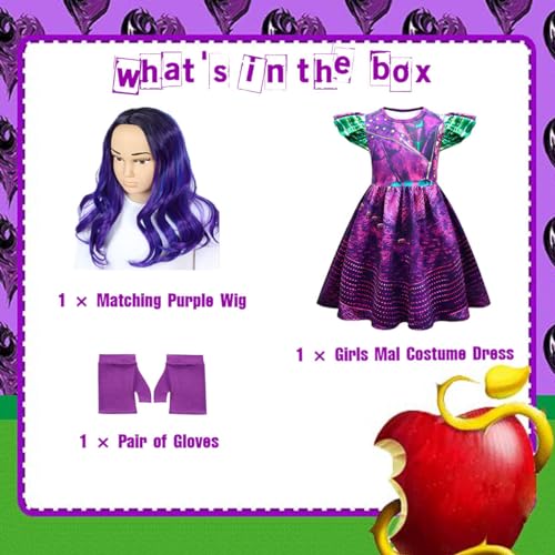 Disfraz de Halloween para Niñas Letushy con Peluca y Guantes miniatura 4