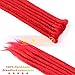 ELIGHTY Dreadlock Extensions - Synthetic Braids, Soft faux Locs, Dreads, Crochet Locs, Reggae Hair, Dreadlocks Extension Braiding Hair For Women/Men (20 Inch (20 Strands/Pack), Red)
