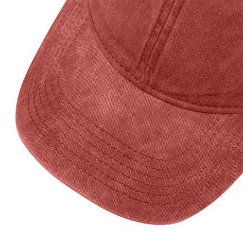 Image of HH HOFNEN Baseball Cap Washed Cotton Unstructured Vintage Hat for Men Women | Unisex Sports Ball Caps Sun Protection Adjustable Outdoor Curved-Brim Dad Hat Classic Plain Cap