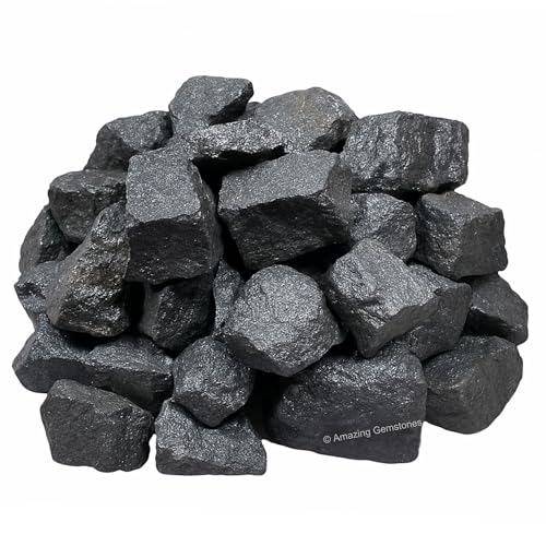 Image of Amazing Gemstone 2 Pieces Hematite Raw Crystals and Healing Stones, Natural Rocks for Tumbling and DIY Raw Stones and Crystals