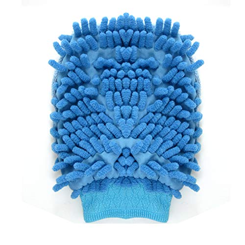 Xelue FF 2 Pcs Chenille Microfiber Glove for Car Wash Mitt Removing Dusting Polishing Household Cleaning Dishwashing Baby Bath