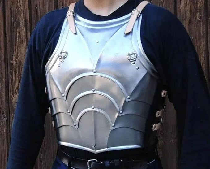 Medieval Knight Full Body Armor Set – Steel Cuirass Breastplate with Pauldrons, Arm & Tasset Guards – LARP, Cosplay, Reenactment Costume