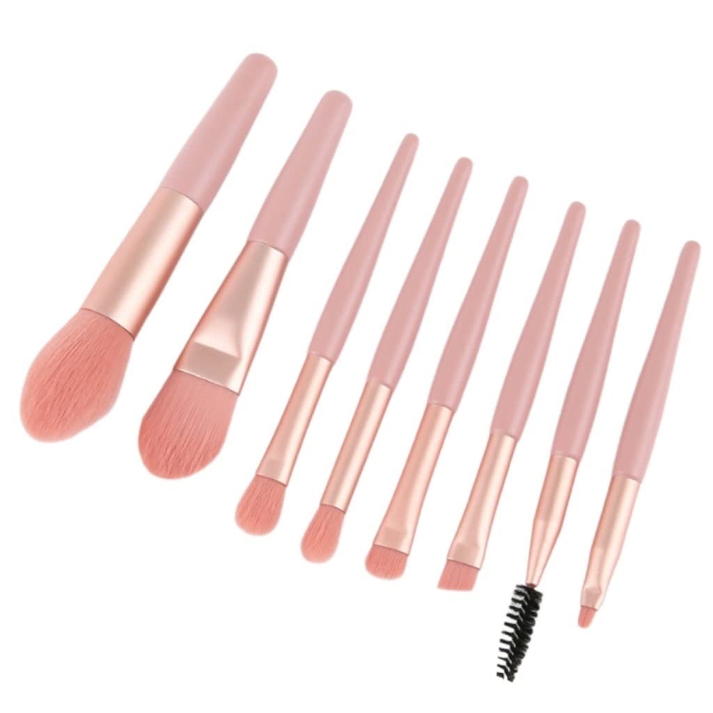 8 Mini Pinceaux De Maquillage Ensemble Complet Portable Blush Ombre À Paupières Pinceaux Outils De Beauté Pinceaux(D)