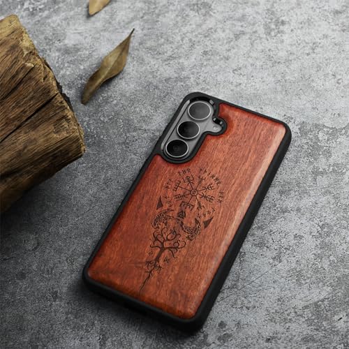 Coque Samsung S26 Plus en Bois Naturel Gravé avec Précision