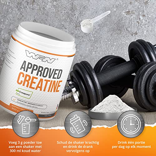 WFN Approved Creatine - Neutraal - 500g blikje - Creapure® - Pure Creatine Monohydraat Poeder - Veganistisch - 166… - Image 5