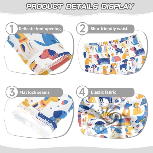 KLL Pet Dogs Toddler Girls Cotton Pants Stretchy Full Length Leg Yoga Pants Exercise3