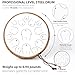 Steel Tongue Drum - 14 Inch 15 Note Tongue Drum - Hand Pan Drum with Music Book, Handpan Drum Mallets and Carry Bag, C Major, White
