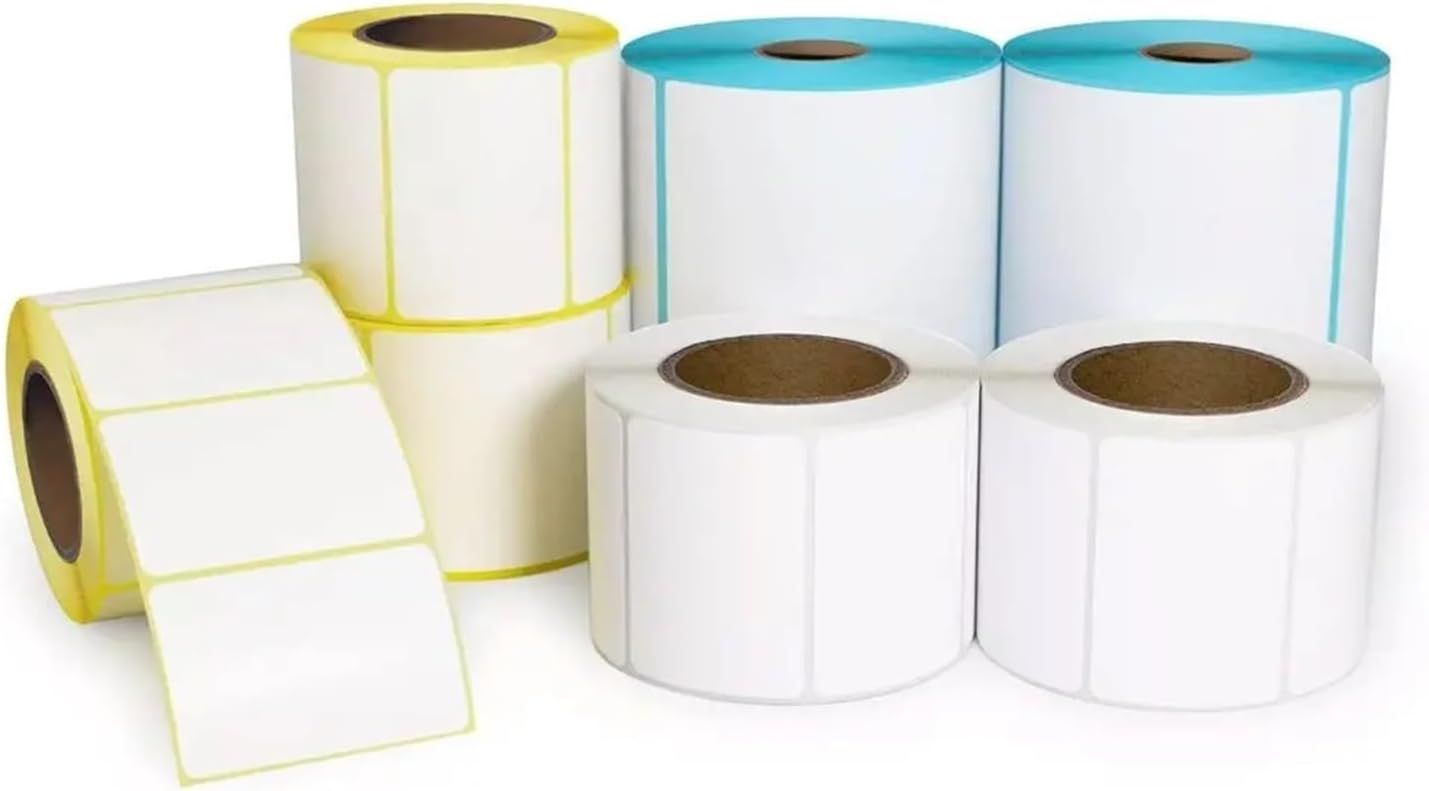 6 Rolls Packaging Labels 58x37cm Waterproof Direct Thermal Label Supermarket Scale(Blue)