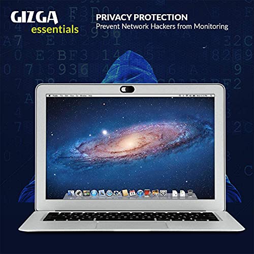 Image of GIZGA essentials Webcam Cover, Privacy Protector Webcam Cover Slide, Compatible with Laptop, Desktop, PC, Smartphone, Protect Your Privacy and Security, Strong Adhesive, Set of 8, Red-Black-White