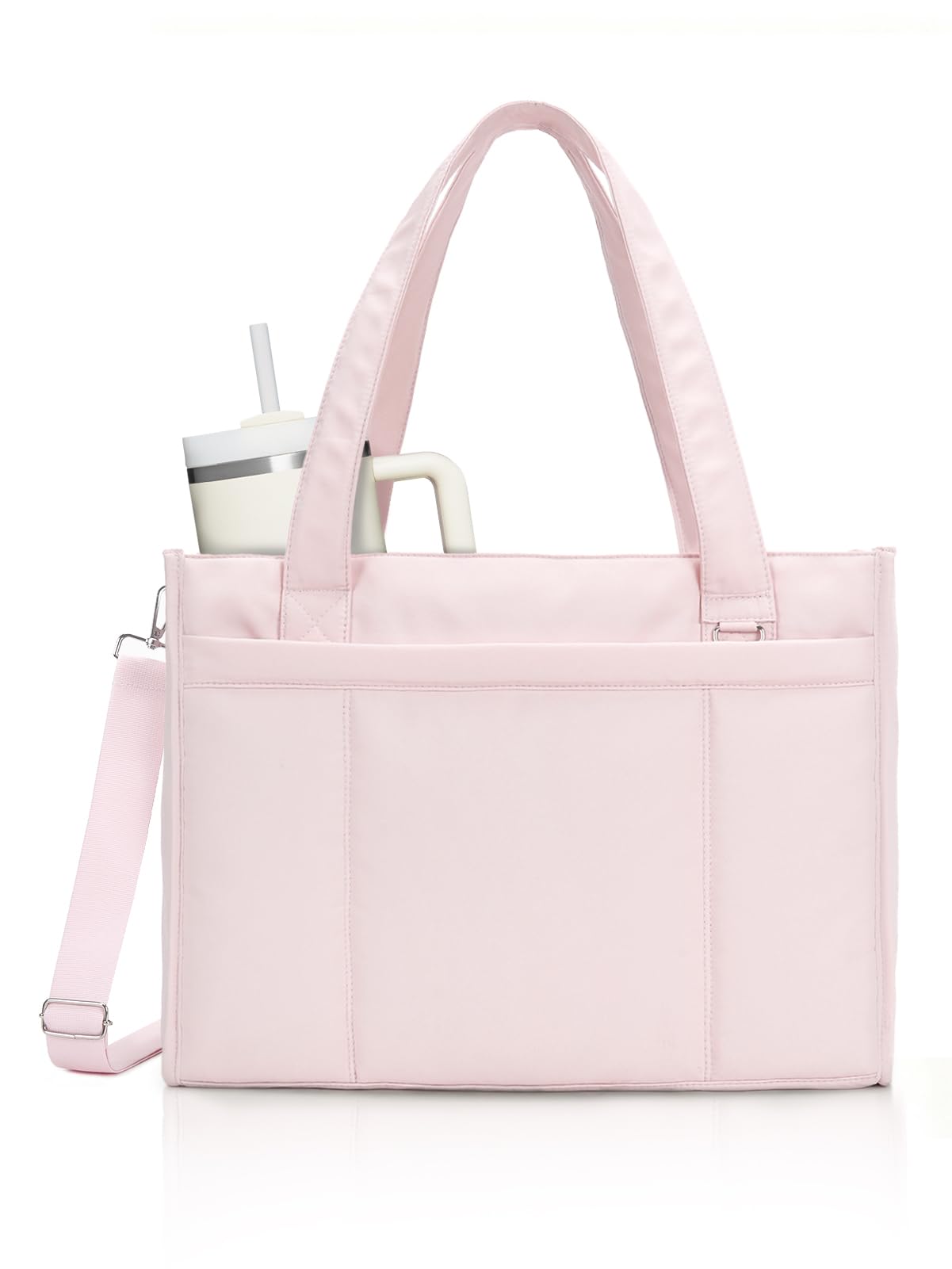 RHDZO Tote Bag for Women with 15.6 Inch Laptop Compartment and Cup Holder