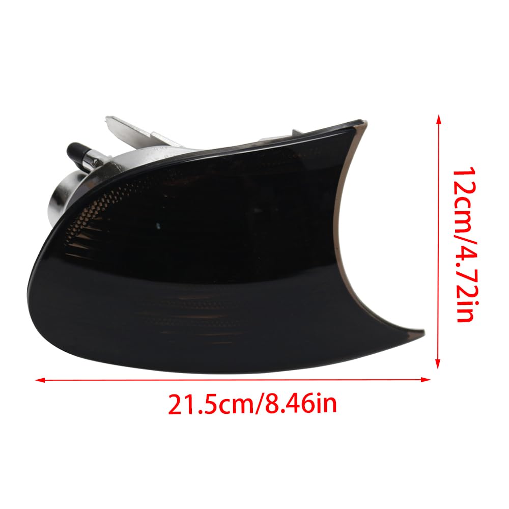 Baceyong 1 paire de couvre-lentilles de feu d'angle (lentille fumée), Compatible avec BMW E46 2 portes 1998-2001, 2 couvercles de lumière d'angle gauche et droite 63126904299 63126904300