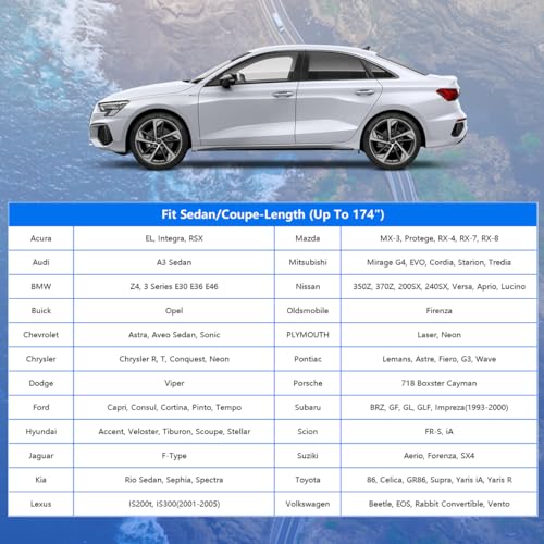 Image of GUNHYI Car Cover for Coupe Sport Sedan Waterproof All Weather, Suitable for Porsche Boxster, Toyota 86 /Supra, Nissan 370Z /350Z, Audi A3, Kia Spectra, Acura Integra, Dodge Viper etc.